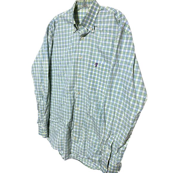 Peter Millar Disney Mickey Mouse Golfing Button Front Cotton Shirt Mens Large L - Picture 3 of 8